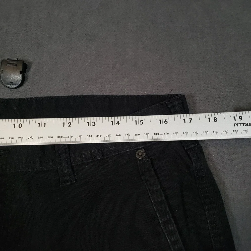 Eddie Bauer Canvas‎ Utility Pant Mens 36x29 Black Workwear Stretch Cotton